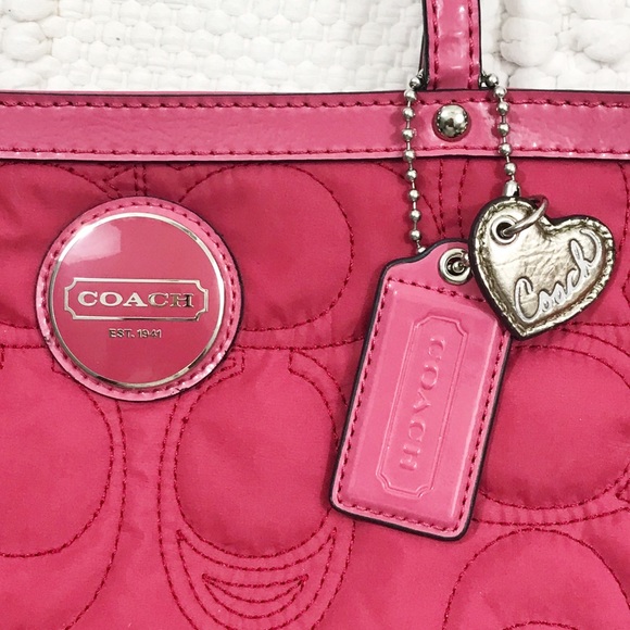Coach Bags Coach Red Quilted Signature C Purse Poshmark